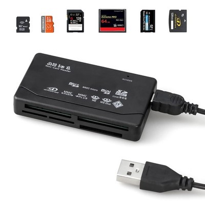 Micro SD Card Reader, 6 in 1 Memory Card Reader for SD/Micro SD/CF/XD/MS Pro/...