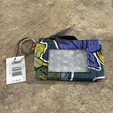 Vera Bradley Key Ring ID Holder Zipper Pouch NWT 5 Inch