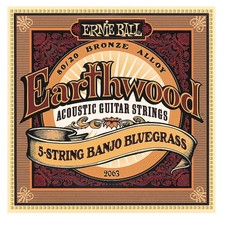 Earthwood Bluegrass Banjo Strings Set - 5-String, 80/20 Bronze, Custom Light