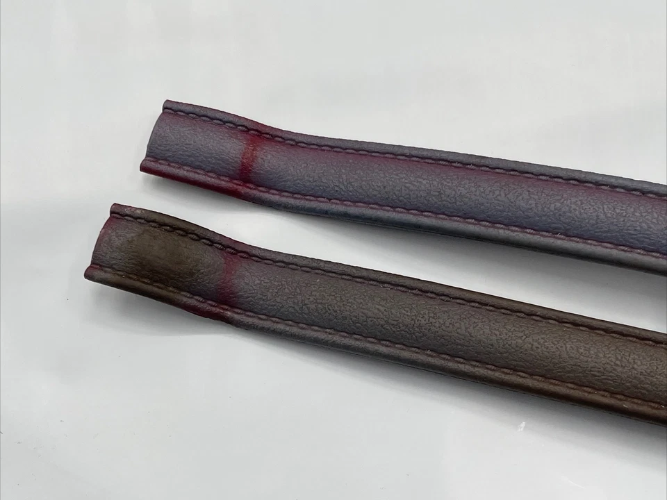 81-86 DODGE D150 w150 RAMCHARGER Rojo *DESTEÑIDO* CORREAS DE MANIJA DE PUERTA OEM PAR Foto 3 de 4