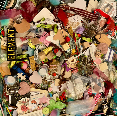 Craft Supply Ephemera Scoop   Junk Journal, Mixed Media, Altered Book Art   25p