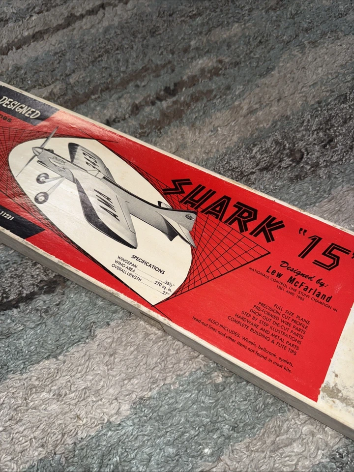 Avión RC Jetco Shark “15” Vintage Nuevo Madera Balsa Foto 3 de 4
