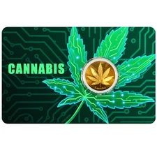 2026-Cannabis Gold-Republic Of Liberia 1/1000 Troy Oz .9999 Coin Low Mintage🔥