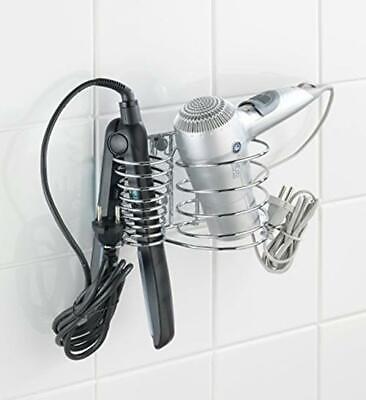 Hair Dryer Straightener Holder Wall Mounted Bathroom Spiral Organiser Stand Tidy - Hair Dryer And Flat Iron Holder Wall Mount