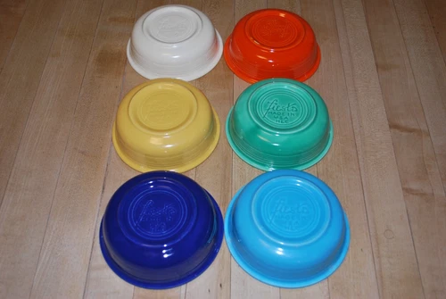 Vintage Fiesta  Homer Laughlin 4 3/4" Fruit Berry Bowls in Original Six Colors