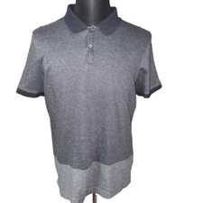 Boss Hugo Boss Men  s Slim Fit Phillipson 08 Color Block Polo in Gray-Size XL