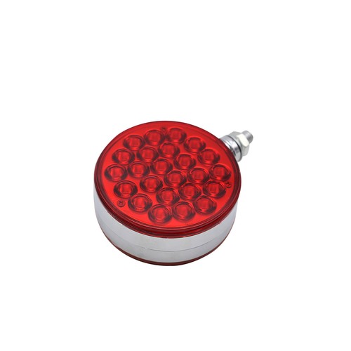 Luces de señal de giro de pedestal de guardabarros redondas ámbar/rojo de doble cara 48 LED para camión - Imagen 18 de 20
