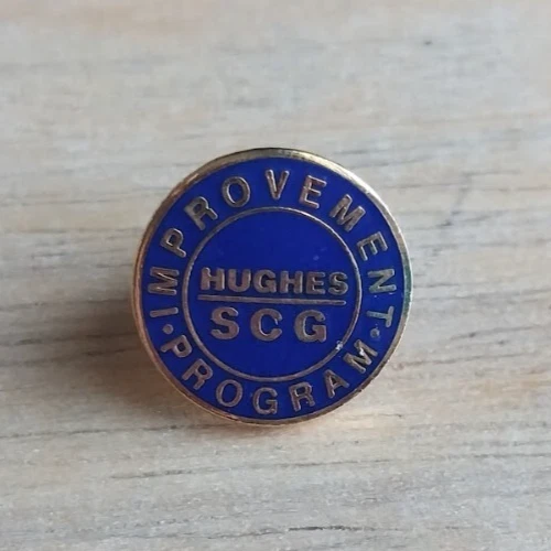 Hughes Aircraft Company Improvement Program SCG Enamel Pin Company Logo Employee