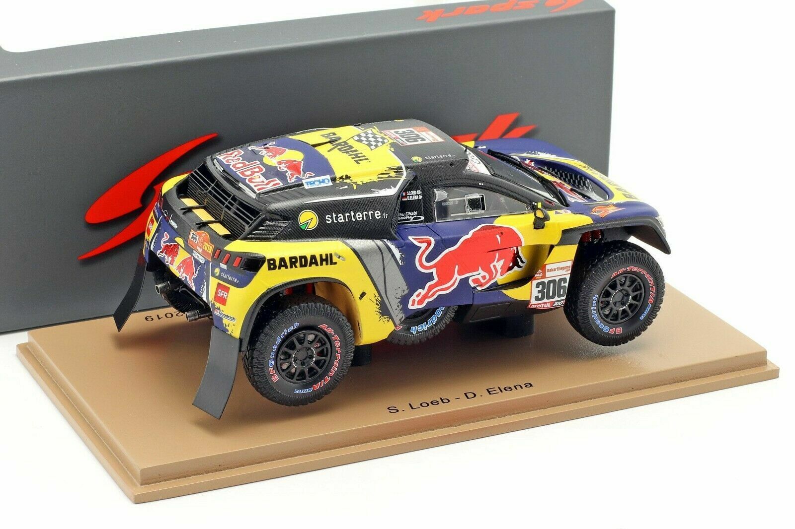 Voiture radiocommande peugeot 3008 dakar loeb 2019 1:16, vehicules-garages