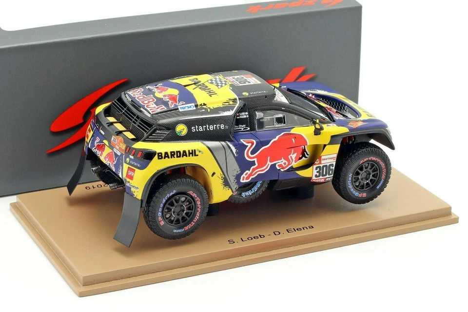SPARK 1/43 MODELLINO AUTO PEUGEOT 3008 RED BULL LOEB RALLY DAKAR 2019 MODELLISMO - Immagine 4 di 4
