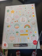 2X EMBOSSED STICKERS  FOR SCRAPBOOKING 29x20 CM (Z386)