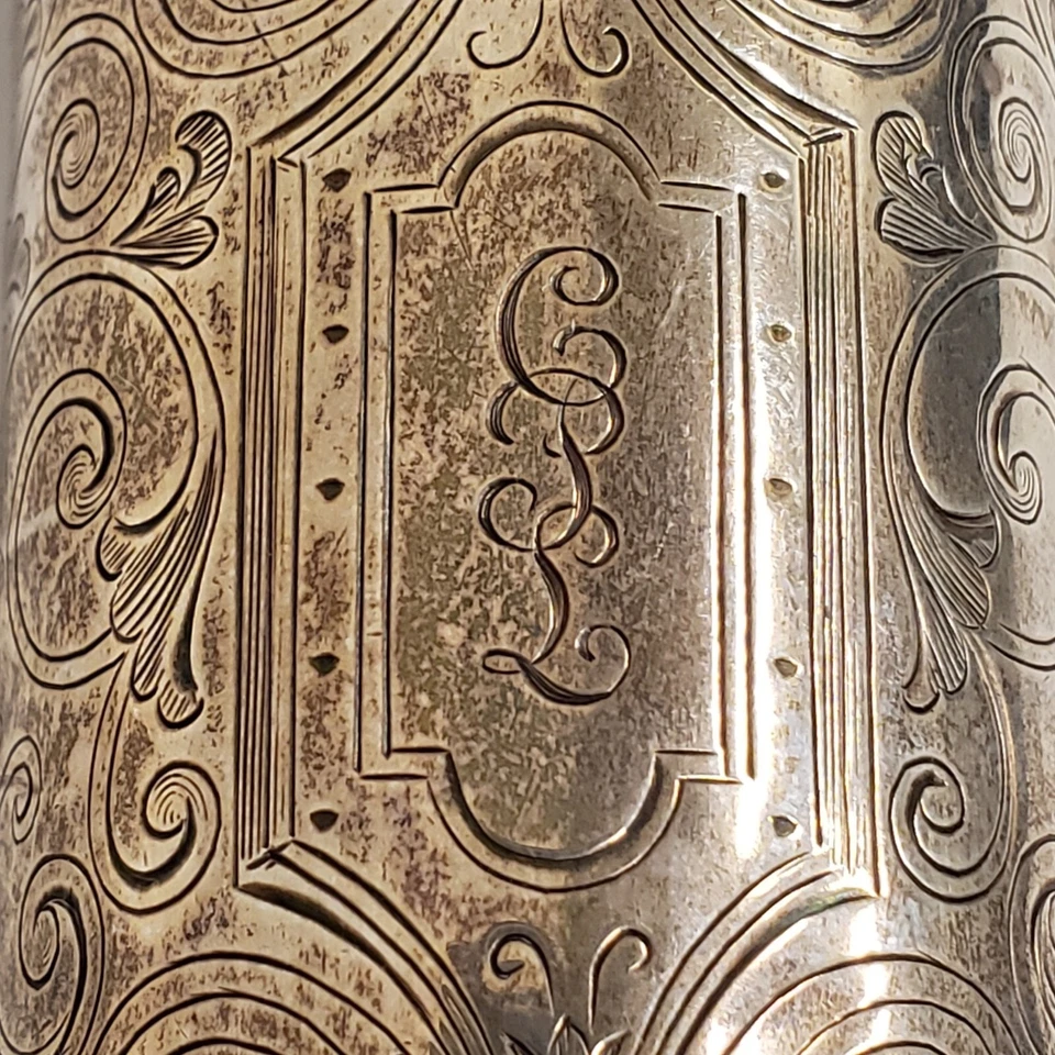 Antigua botella de perfume eduardiana Tiffany and Co de plata esterlina c 1908 mono Foto 4 de 4