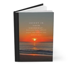 Beach Hardcover Journal - Inspirational Matte Notebook, Journaling Gift, Writing
