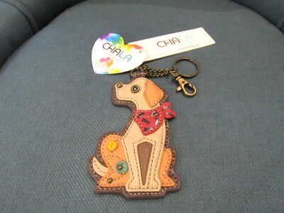 CHALA Keychain Key Ring Golden Retriever w/ Red Scarf ~ Brand New w ...