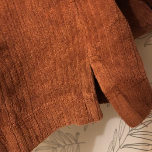 Mens Vintage 80’s FIELDMASTER Rust Velour Shirt, Pocket & 1/4 Zip Front Sz MED - Picture 6 of 7