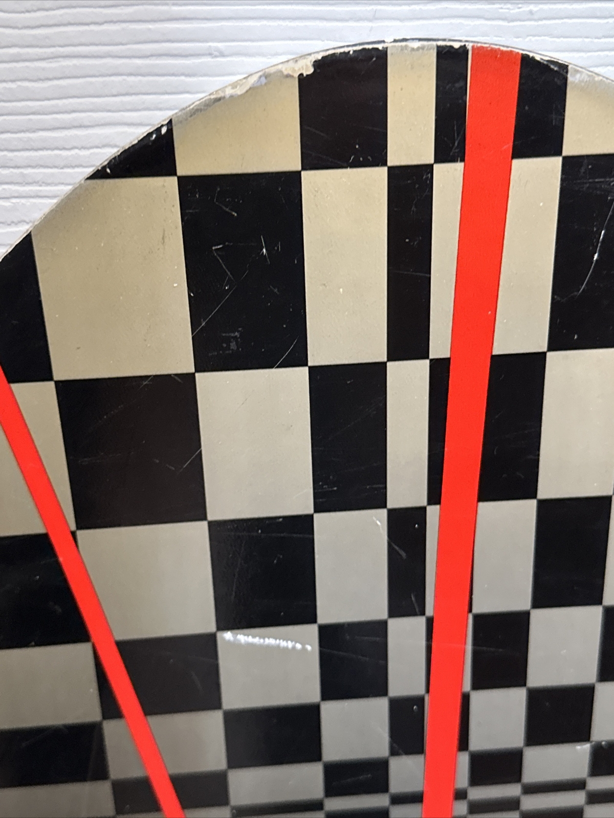 Skim Lizard Wooden Skim Board Surfer Boogie Laser Chekered Fade Fiberglass 37”