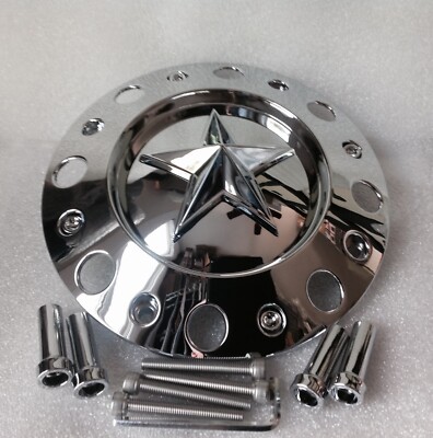 XD Series XD775 Rockstar REAR DUALLY Chrome Center Cap 16x6 17x6 Rims w/Bolts