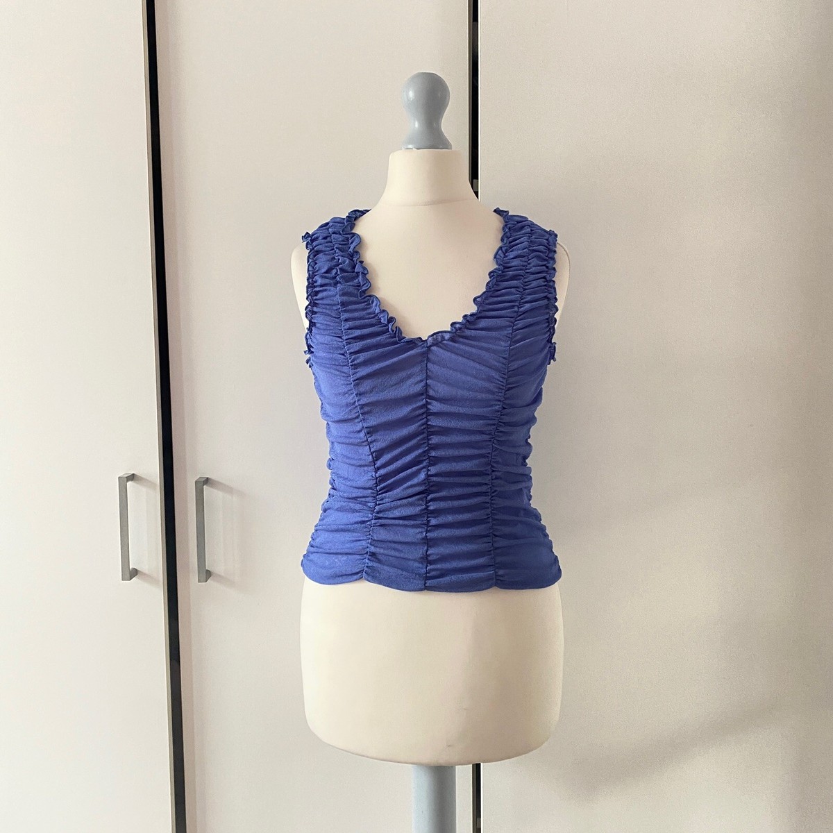 Urban Outfitters Katy Ruched Vest Top Size S Small Sleeveless