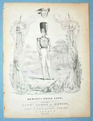 Martial Sheet Music   New York Light Guard   Hewitt s Quick Step   1840