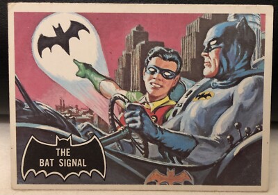 Batman 1966 Trading Card #3, Black Bat rare canadian print variant