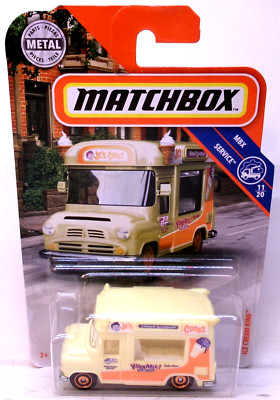 2019 MATCHBOX 1:64 MBX SERVICE 11/20 YELLOW ICE CREAM KING #98/100