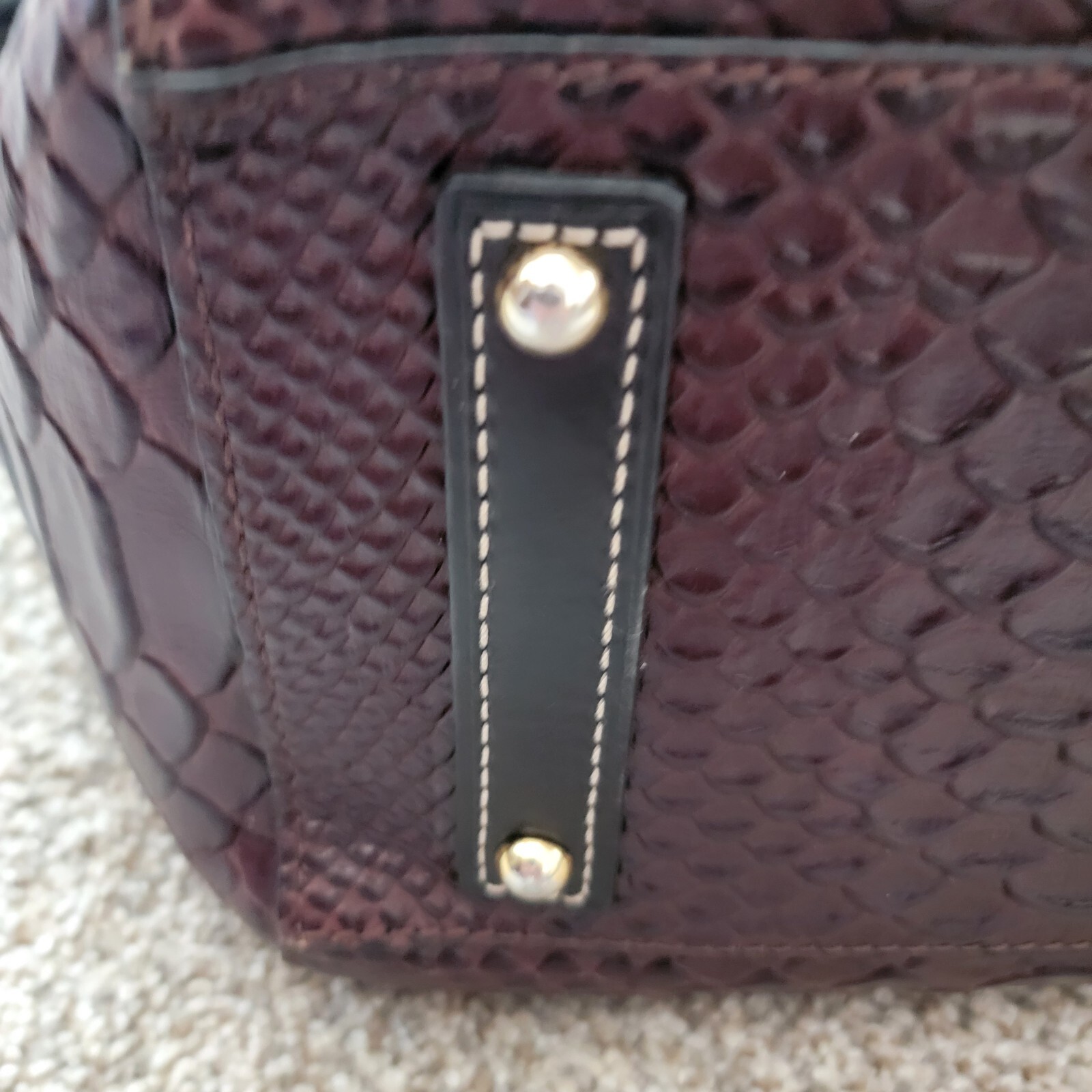 Dooney & Bourke Dark Brown Python Snakeskin Embos… - image 10