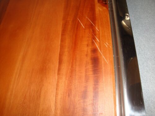 NAMBE MIKKO BAR SERVING TRAY ACACIA WOOD STAINLESS STEEL HANDLES 19" TRAY - Picture 3 of 10