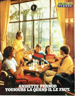 ADVERTISEMENT ADVERTISING 027 1980 l' anisette Pernod