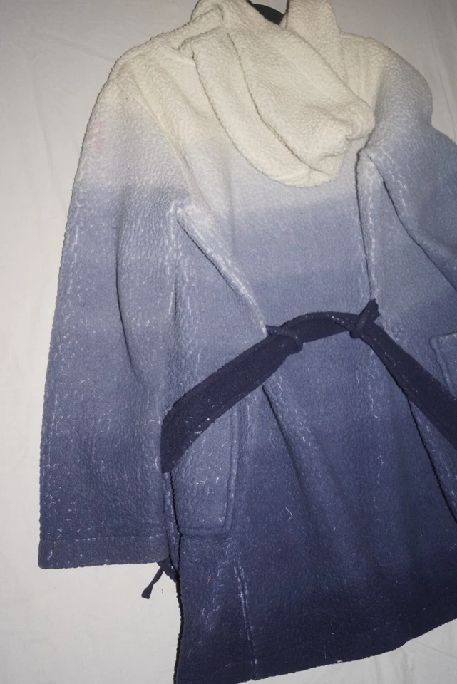 Халат флисовый Tommy Hilfiger Ombre белый синий - Изображение 2 из 4