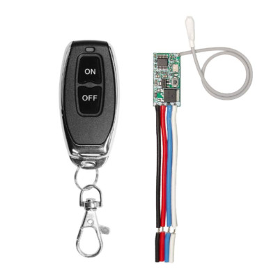 Mini Wireless Remote Control Switch DC 6V 12V 24V 1 Channel RF Relay Latched Swi