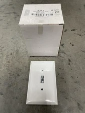 TayMac WJW-T Jumbo White Metal Toggle Switch Wallplate, Single Gang, Lot of 20