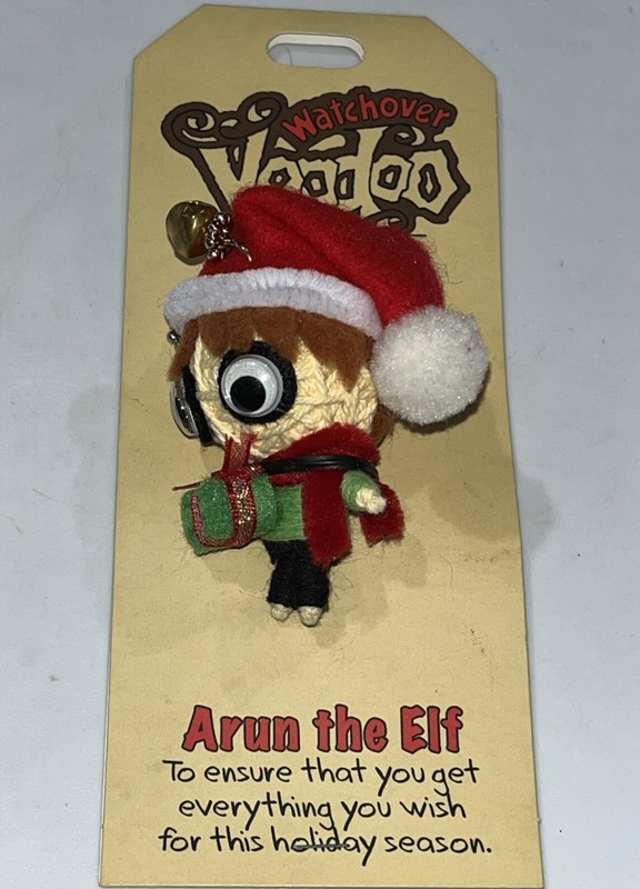 Watchover Voodoo Doll Keychain-Arun The Elf-Very Hard To Find-Holiday- NEW