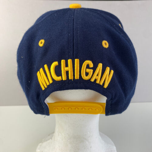 Vintage Michigan Wolverines Snapback Hat Zephyr The Z Hat Blue Yellow 90’s y2k - Picture 2 of 7