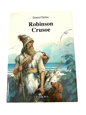 Robinson Crusoe Daniel Defoe Book 1987 Classic Adventure Family Reading HB DJ