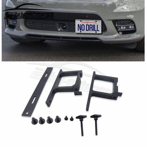 Black Front License Plate Mount Bracket Grille Mesh Mount For 2022
