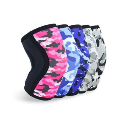 Rodilleras para gym color negro Con Estampado Militar Rosa, Azul O Gris - Picture 2 of 5