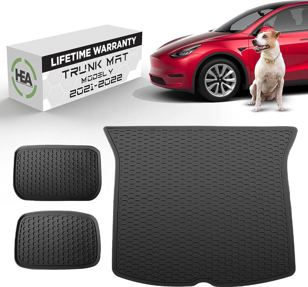 Tesla Model Y Trunk & Frunk Honeycomb Storage Mats - Black-image