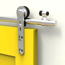 4-15FT Stainless Steel Sliding Barn Door Hardware Track Kit For Single Wood Door