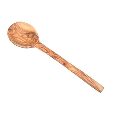 Olive Wood Handcrafted Cook's Spoon - Medium (12 inch) - Asfour Outlet Trademark