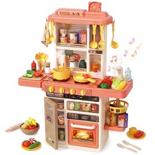 Kids Kitchen Play Set Interactive Kids Kitchen Play Set with 50Pcs of Pretend...