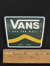 VANS Skateboard Shoe Green Off The Wall Since 1966 Vintage Skateboarding STICKER