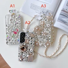 For iPhone Samsung S24 S25 Ultra S23+ Luxury Bling Diamonds Perfume Bottle Case