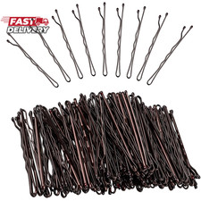 Bobby Pins Brown, 260 Pcs 2 Inch Non-Slip Hair Clips, Invisible Wave Hair Pins f