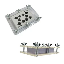 Crystal Card Press Fits Most Size Playing Card Decks To Flatten And Extend Life