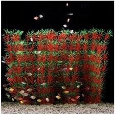 Extra Tall Fish Tank Decorations 21" Plastic Plants 2 Pack