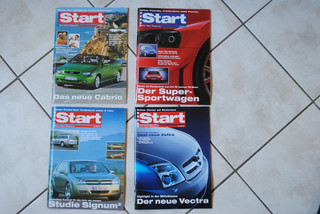 OPEL START 1 2 3 und 4 von 2001 MAGAZIN mit allem rund um Opel neu Oldtimer
