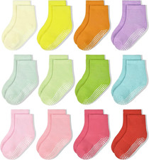 Non-Slip Toddler Socks, Girl Grip Socks for 1-10 Years Kids Girls Boys Toddler S