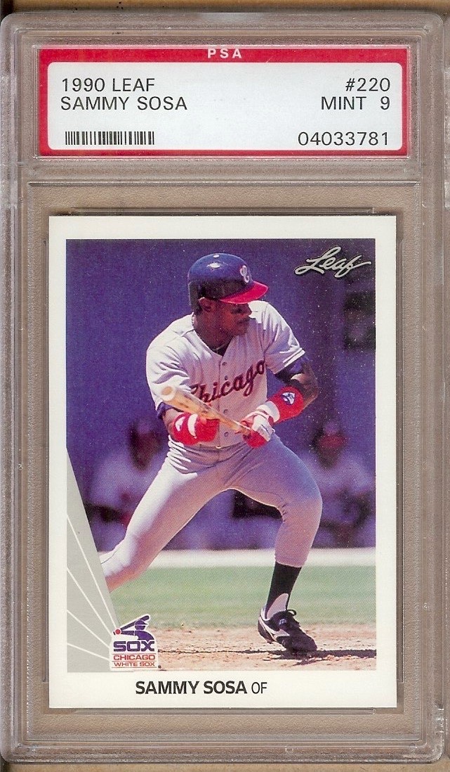 1990 LEAF SAMMY SOSA RC #220 PSA 9!!