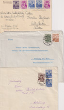 &Ouml;sterreich 3 Buntfrankaturen,  1. Republik