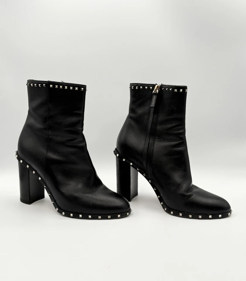 Valentino Garavani Negro Nappa Soul Rockstud Tachuela 90mm Botines Talla EU 36.5 Foto 4 de 4